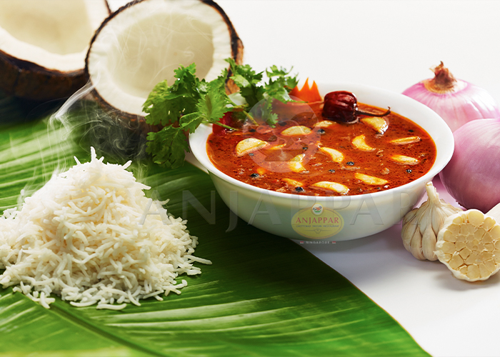 Traditional South Indian Vegetarian Thali at Anjappar